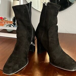 Dolce Vita Black Suede Heeled Boots